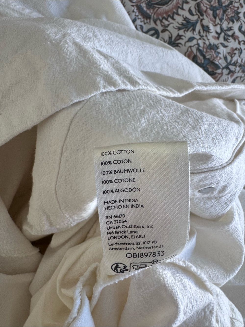 Free People Light Ivory Textured Button-Front Top/Tunic/Dress - Picture 5 of 8